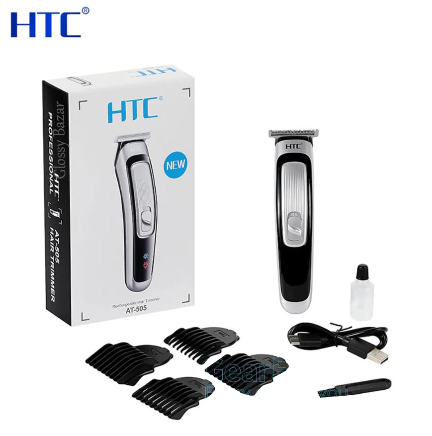 HTC AT-505 Hair Clipper and Beard Trimmer for Men 4 Lengh Comb ,USB C type Charging System